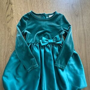 Cat & Jack Teal Formal Kids Dress with Bow